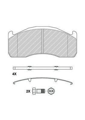 set placute frana,frana disc